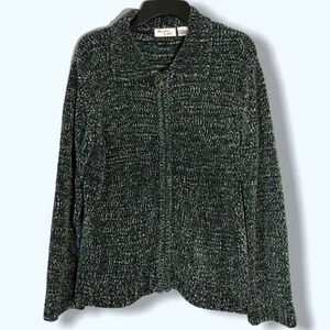Allison Lane - Knit Zip-Up Sweater - Sz M